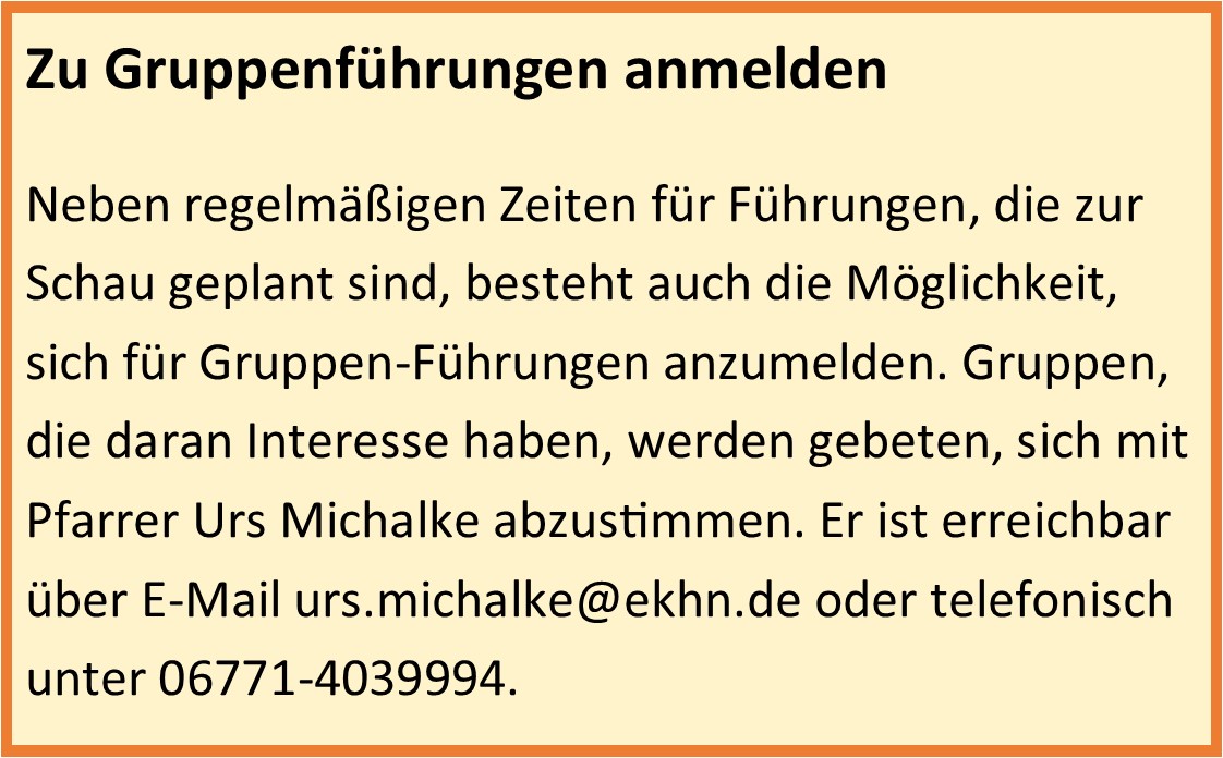 Zu Gruppenführungen anmelden